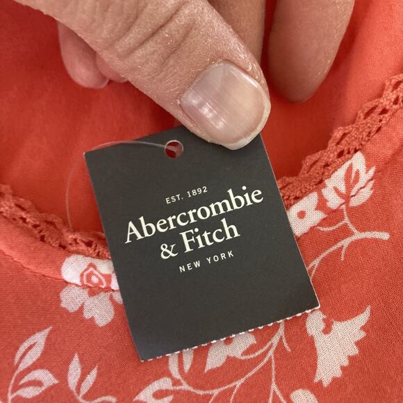 Abercrombie & Fitch Red Floral Midi Dress - Picture 7 of 12